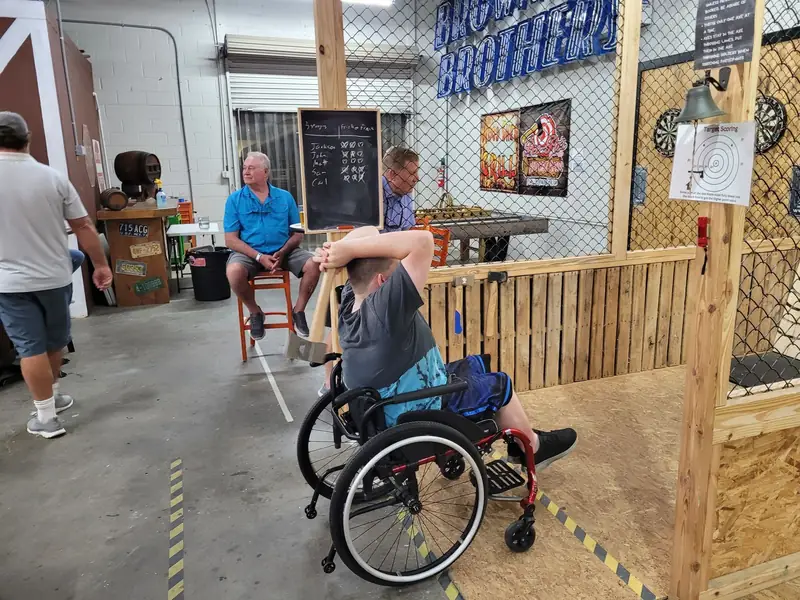 Inclusive axe throwing — accessible lanes